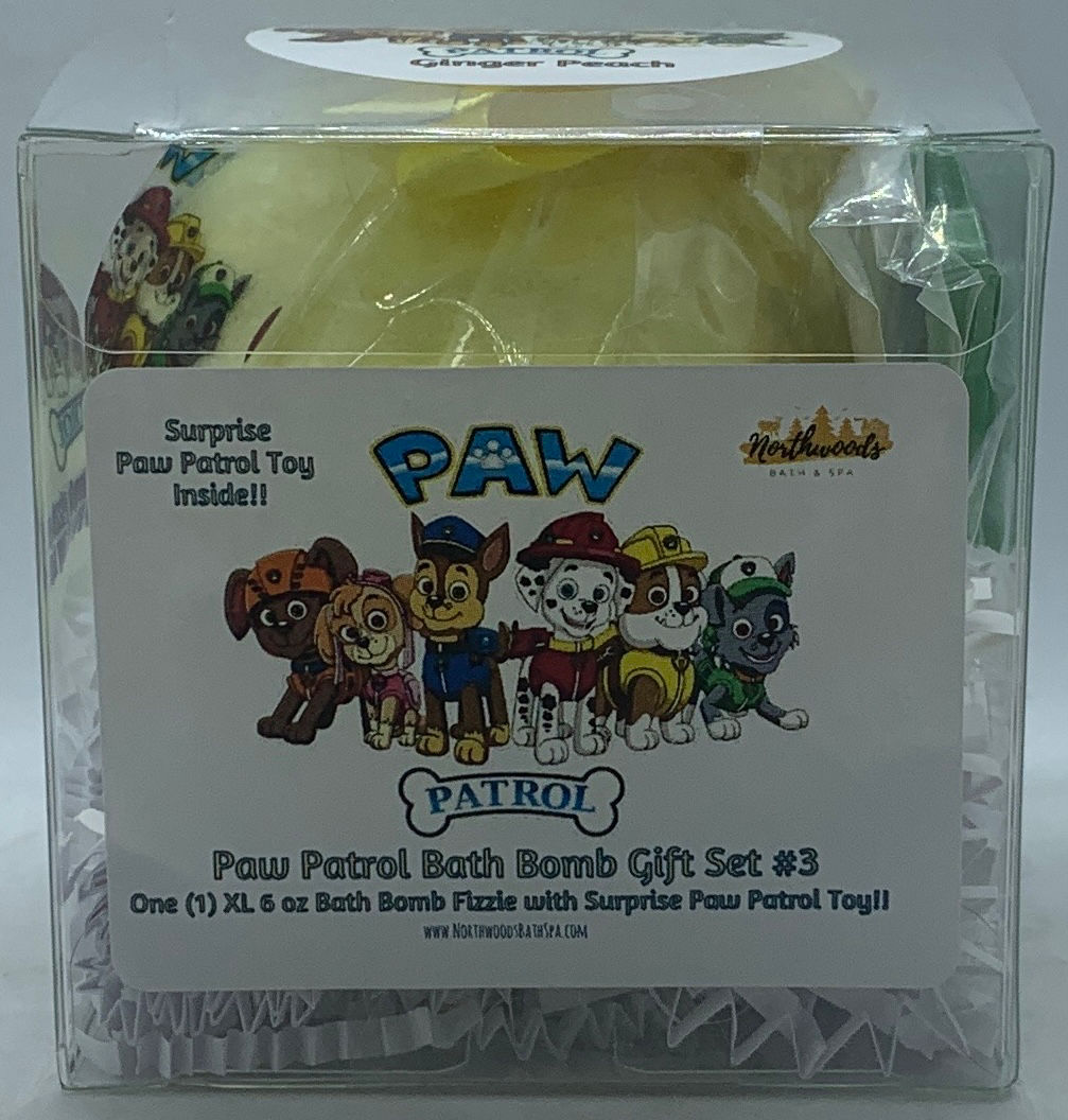 Paw Patrol #3 (Ginger Peach) XL 6 oz Bath Bomb Gift Set