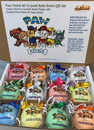 Large Paw Patrol #3 12-pack Bath Bomb Gift Set