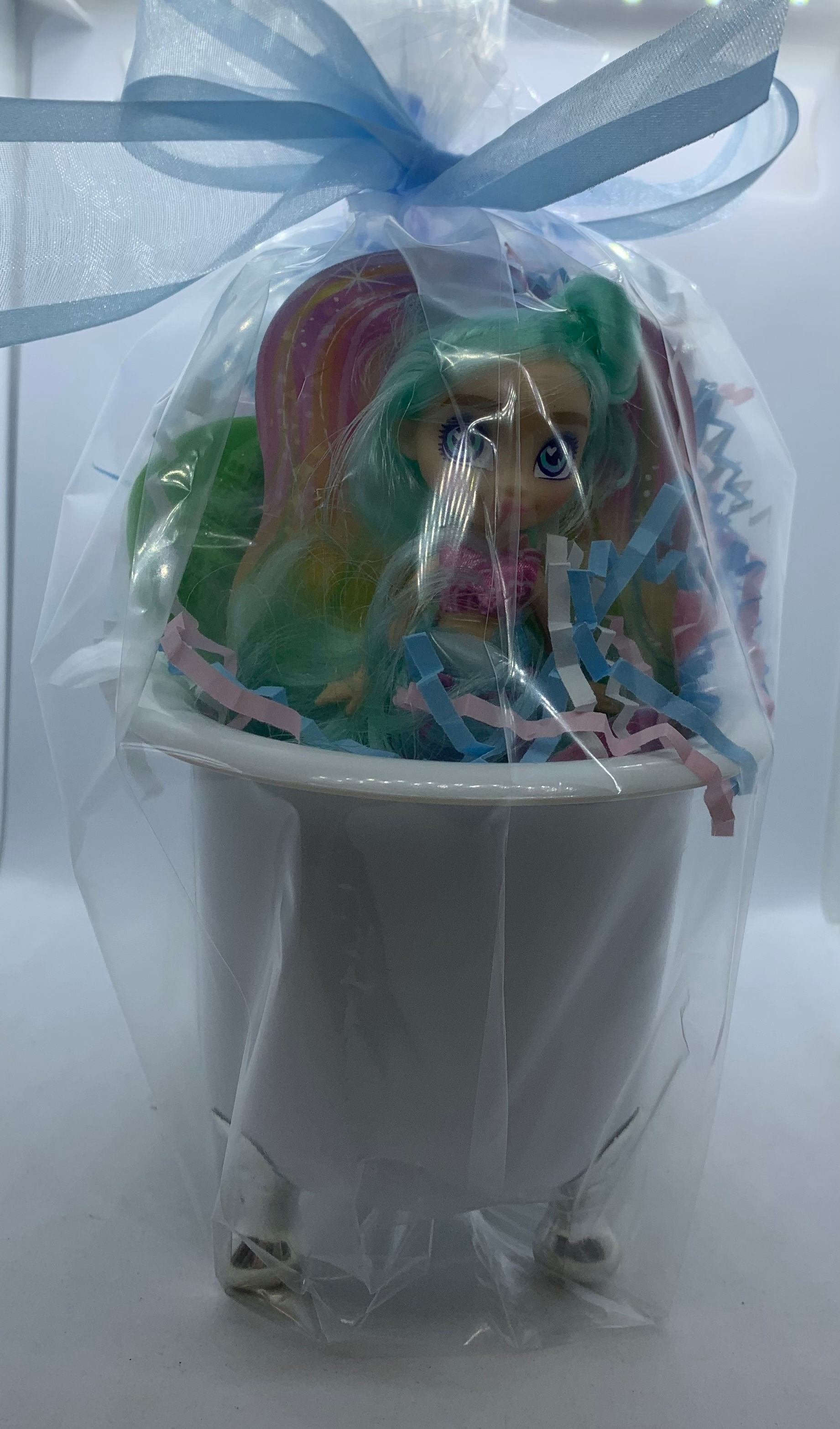 Doll in a Tub Bath Bomb Gift Set (Cotton Candy - Hairmazing Mermaid - blue)