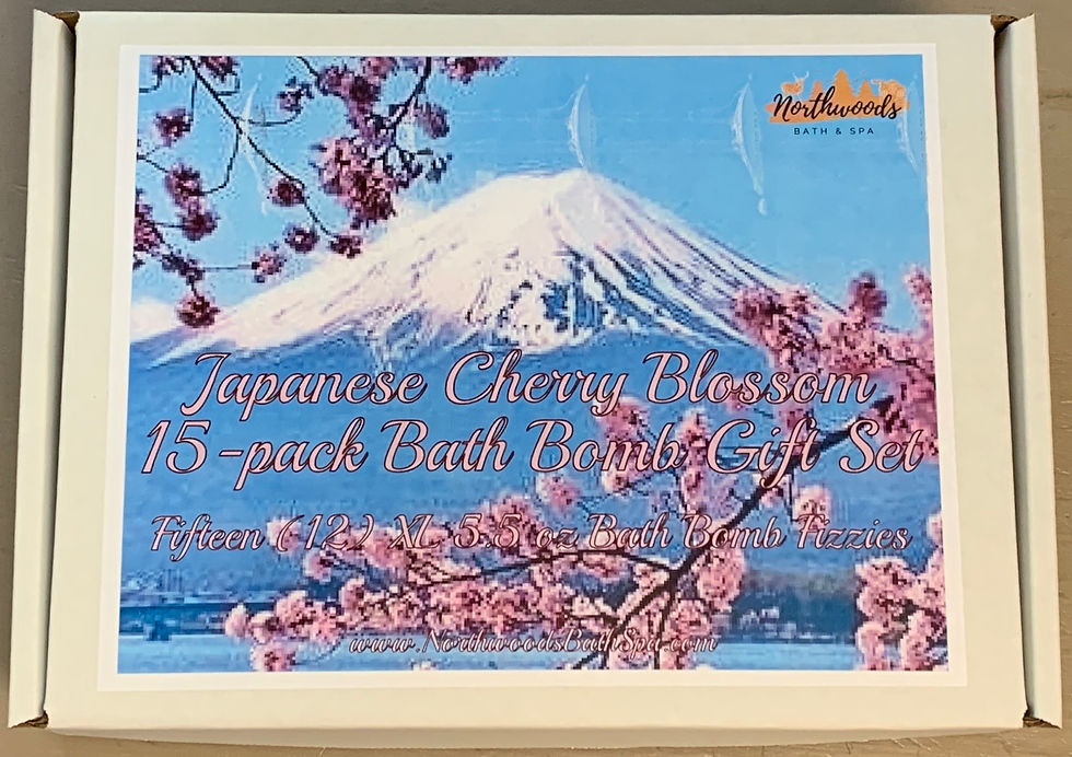 Thumbnail: Jumbo Japanese Cherry Blossom 15-pack Bath Bomb Gift Set