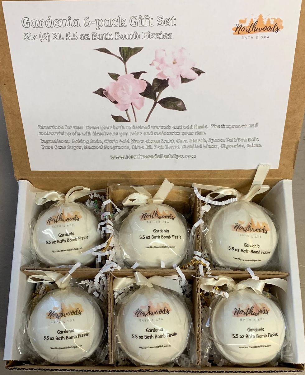 Gardenia 6-pack Bath Bomb Gift Set
