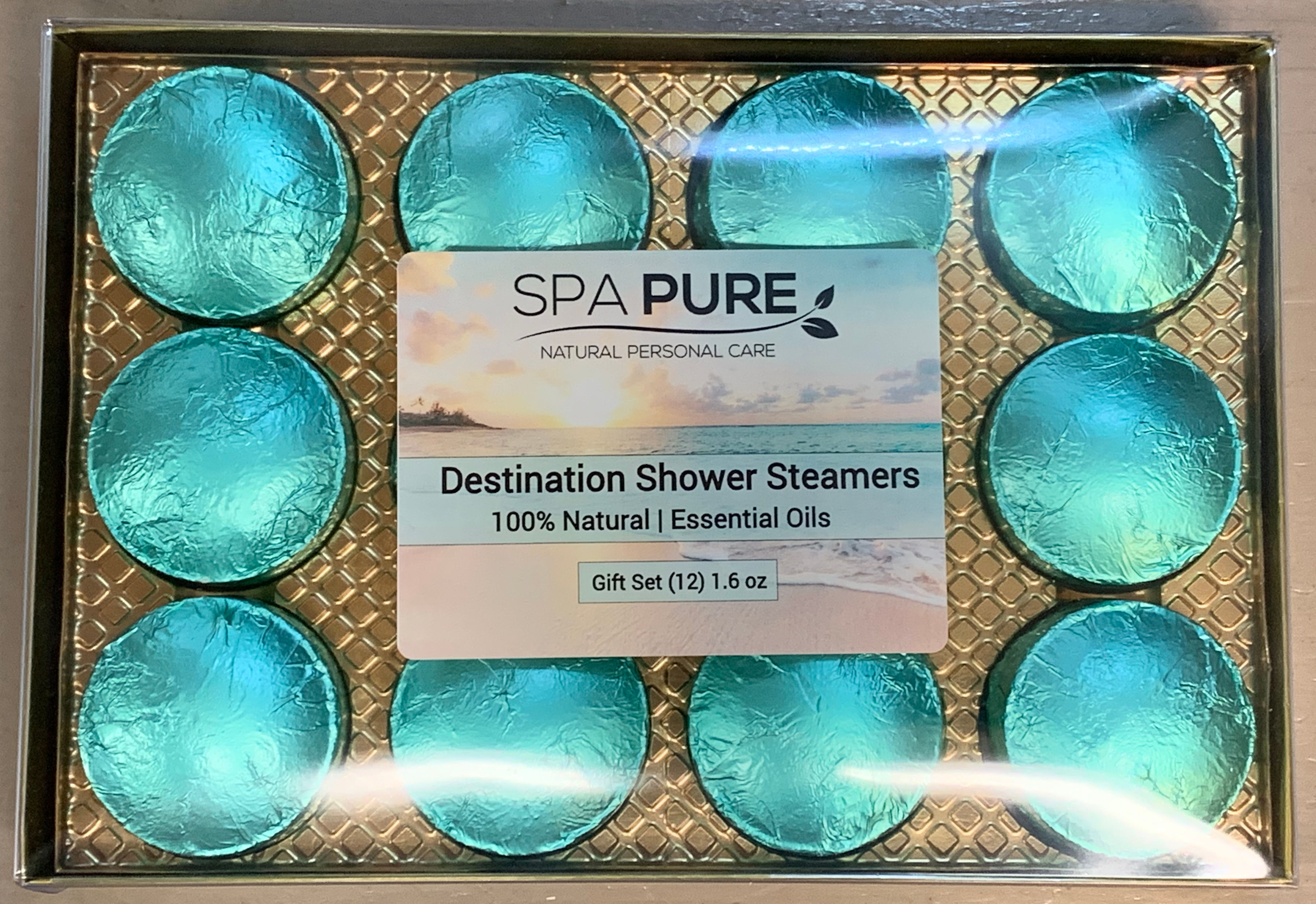 Luxury Destination Shower Steamer Gift Set, 100% Natural, Essential Oils