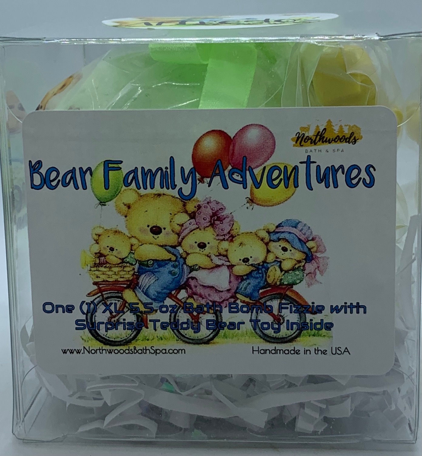 "Alfredo" Bear Family Adventures (Cucumber Melon) 5.5 oz Bath Bomb Gift