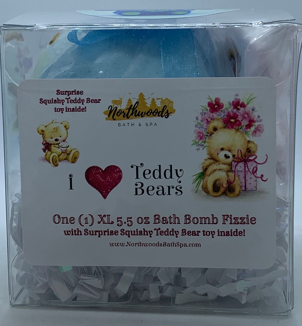 I "Heart" Teddy Bears (Bubbles) 5.5 oz Bath Bomb Gift Set