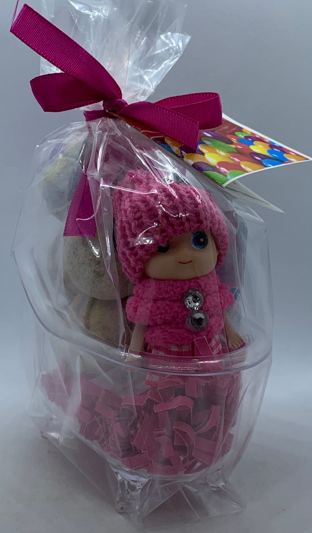 Mini Bath Tub Mini Bath Bombs (Bubblegum) 4-in-1 Gift Set with Fuchsia Ragdoll