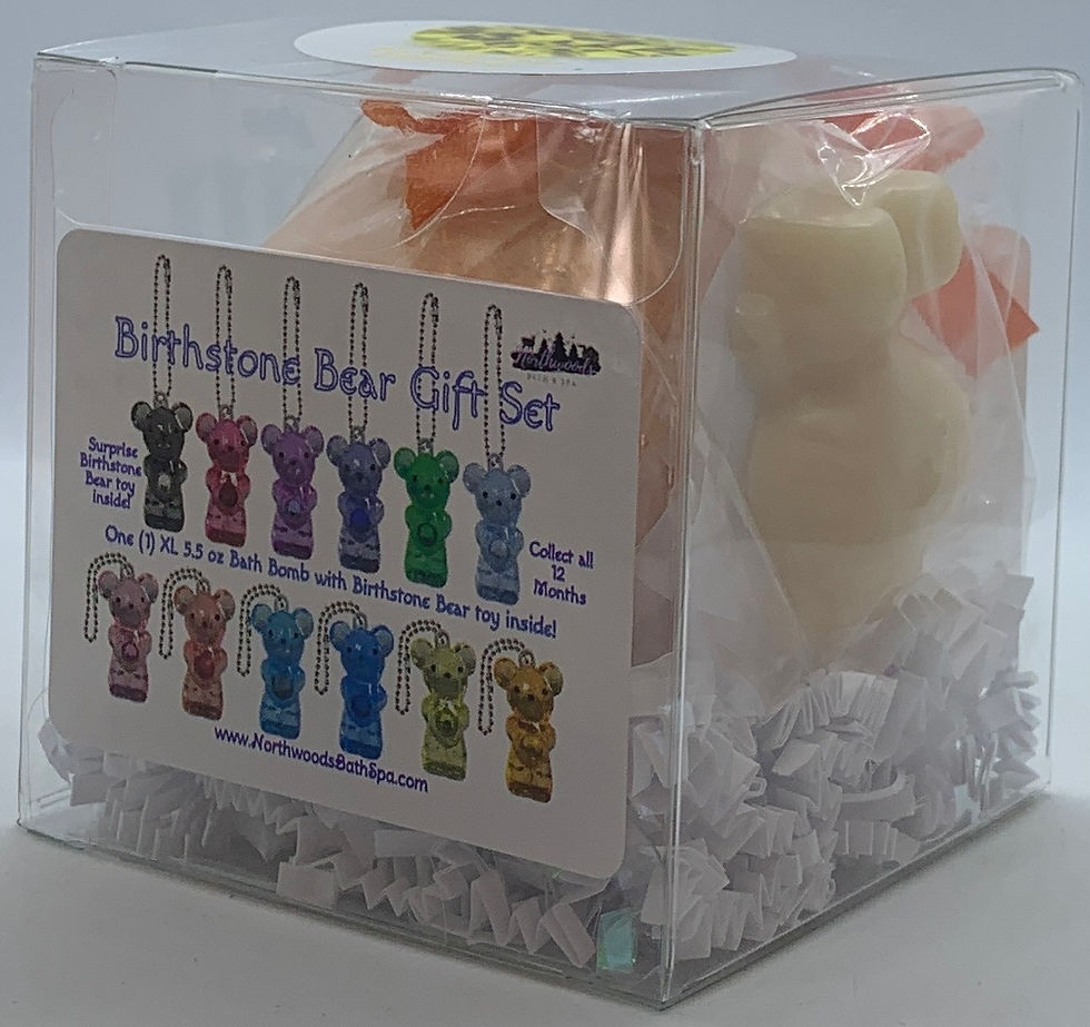 Thumbnail: Birthstone Bears Keychain (November) XL 5.5 oz Bath Bomb Gift Set (Georgia Peach