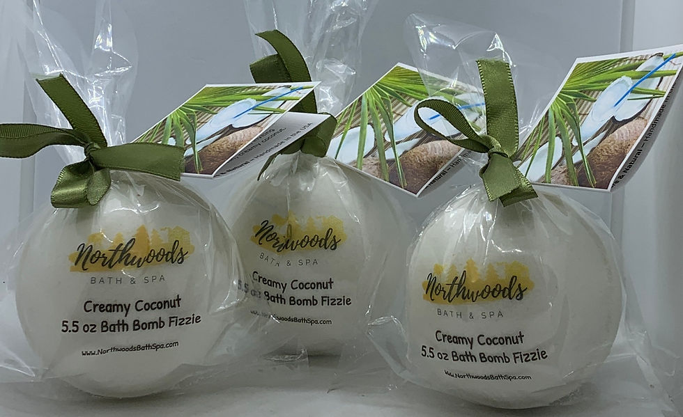Creamy Coconut - Three (3) XL 5.5 oz Bath Bomb Fizzies
