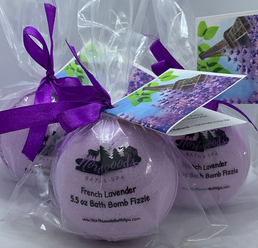 French Lavender - Three (3) XL 5.5 oz Bath Bomb Fizzies