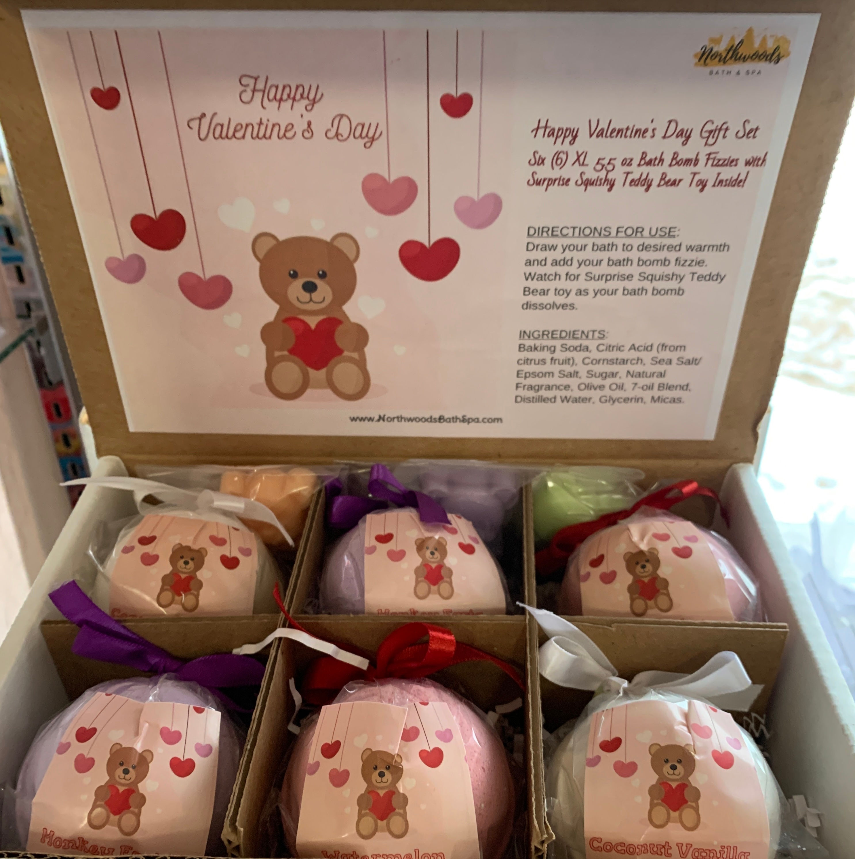 Happy Valentine’s Day 6-pack Bath Bomb Gift Set for Kids