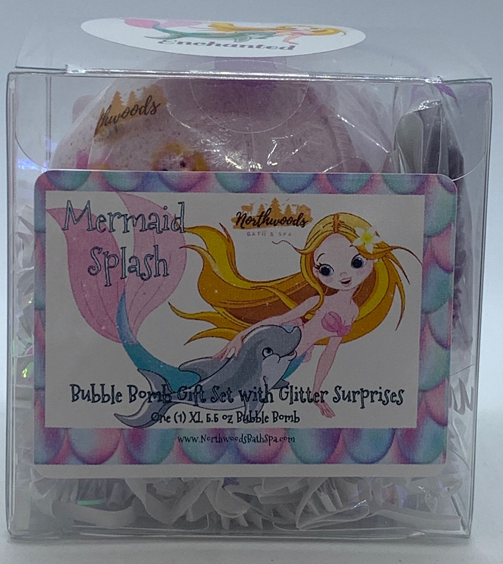 Mermaid Splash "Enchanted" 5.5 oz Bubble Bomb Gift Set