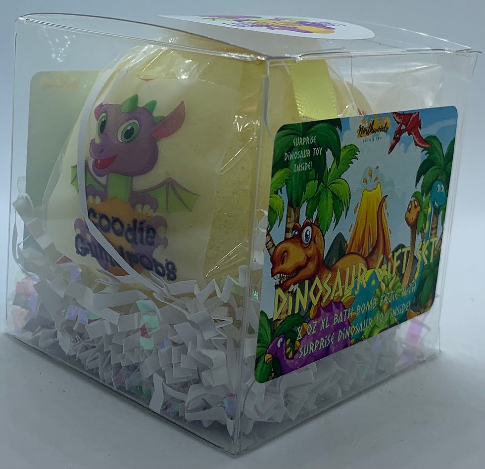 Thumbnail: Colossal Dinosaur (Goodie Gumdrop) XXL 8 oz Bath Bomb Gift Set