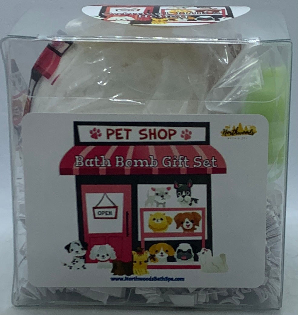 Pet Shop Kitty XL 5.5 oz Bath Bomb Gift Set - Oatmeal, Milk & Honey