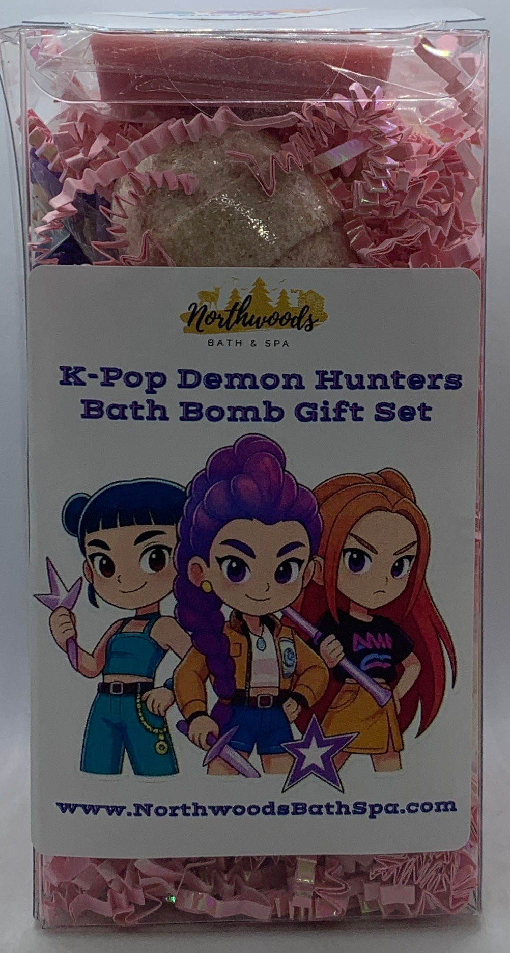 K-Pop Demon Hunters "Rumi" 8-pack 1.5 oz Bath Bomb Gift Set (Pink Sugar)