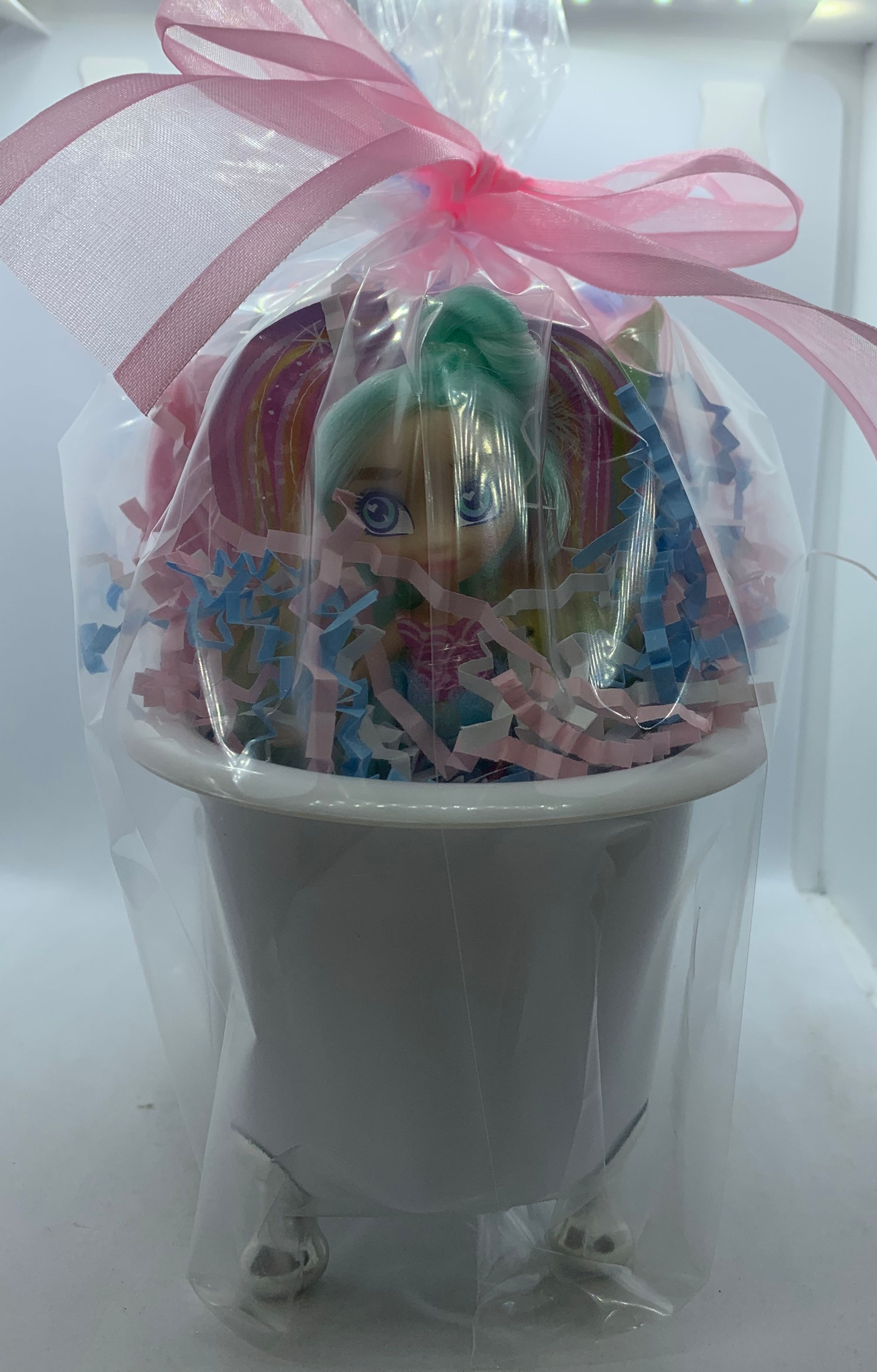 Doll in a Tub Bath Bomb Gift Set (Cotton Candy - Hairmazing Mermaid - pink)