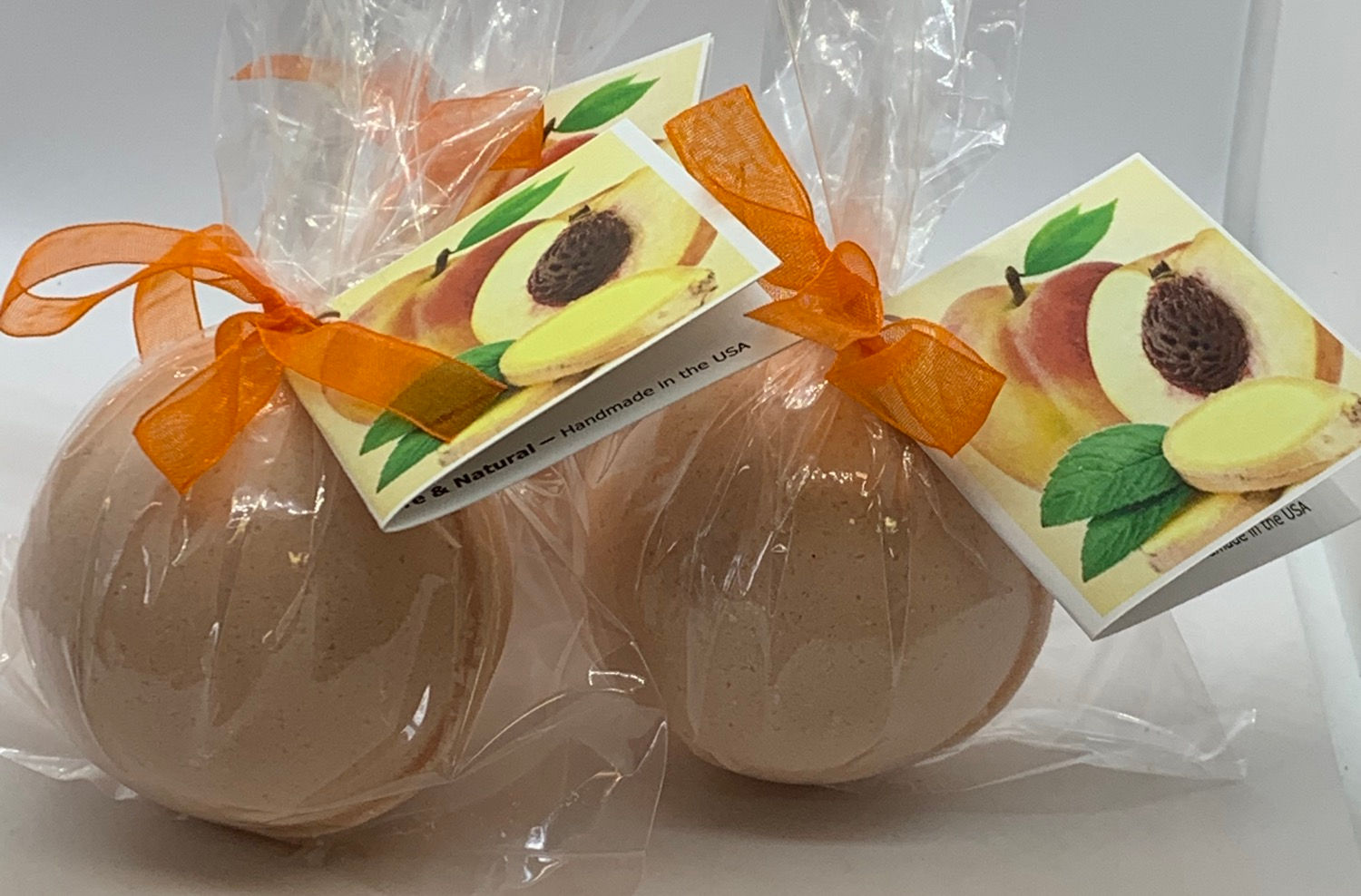 Ginger Peach - Three (3) XL 5.5 oz Bath Bomb Fizzies