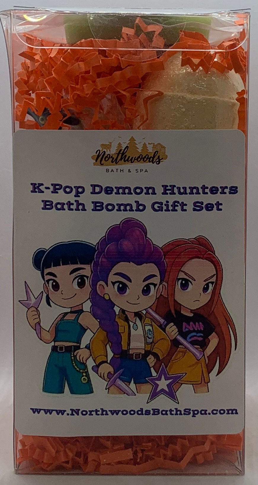 K-Pop Demon Hunters "Bird" 8-pack 1.5 oz Bath Bomb Gift Set (Georgia Peach)