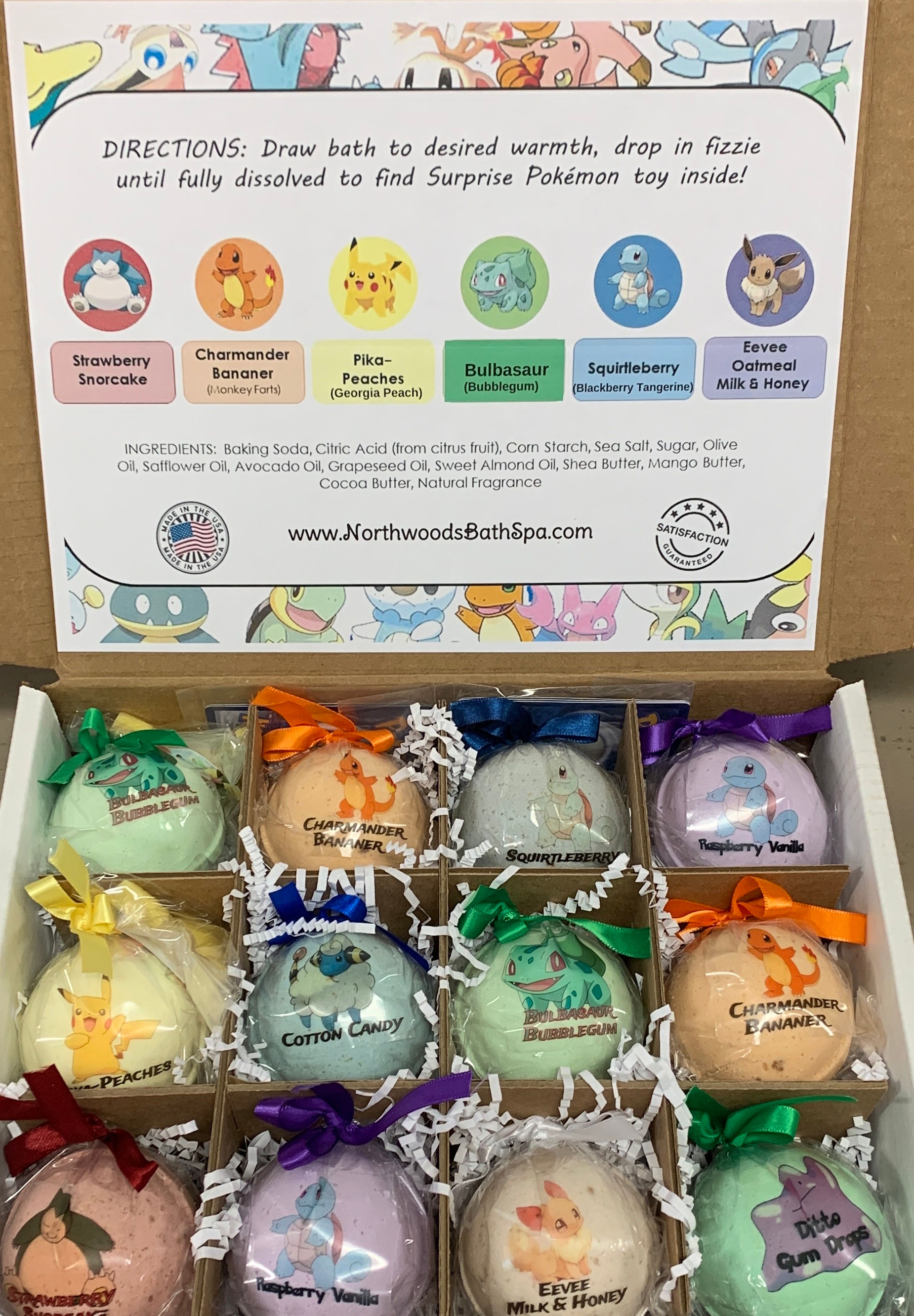 Large Poke-Bomb XL 5.5 oz 12-pack Bath Bomb Gift Set #2