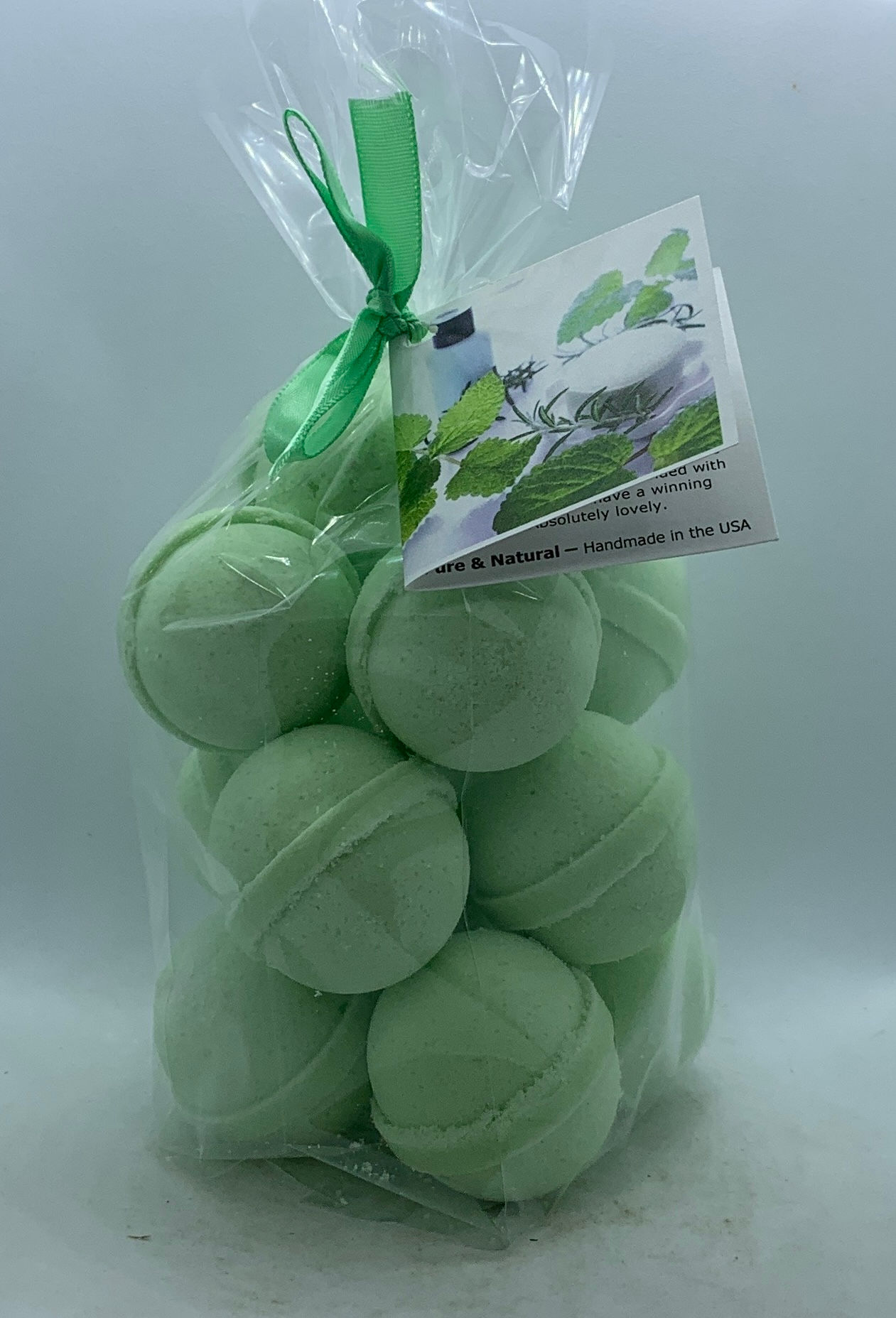 Rosemary Mint 14-pack Bath Bomb Fizzies (round balls)