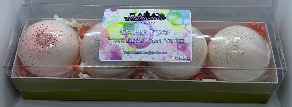 Georgia Peach 4-pack Bubble Bomb Gift Set
