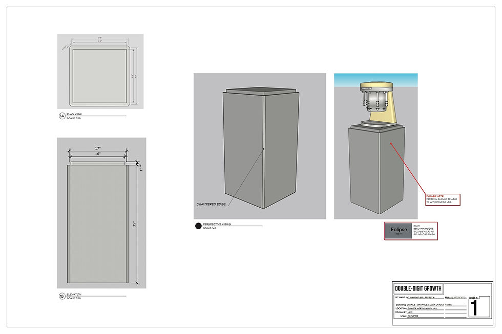 PEDESTAL Set Drawing