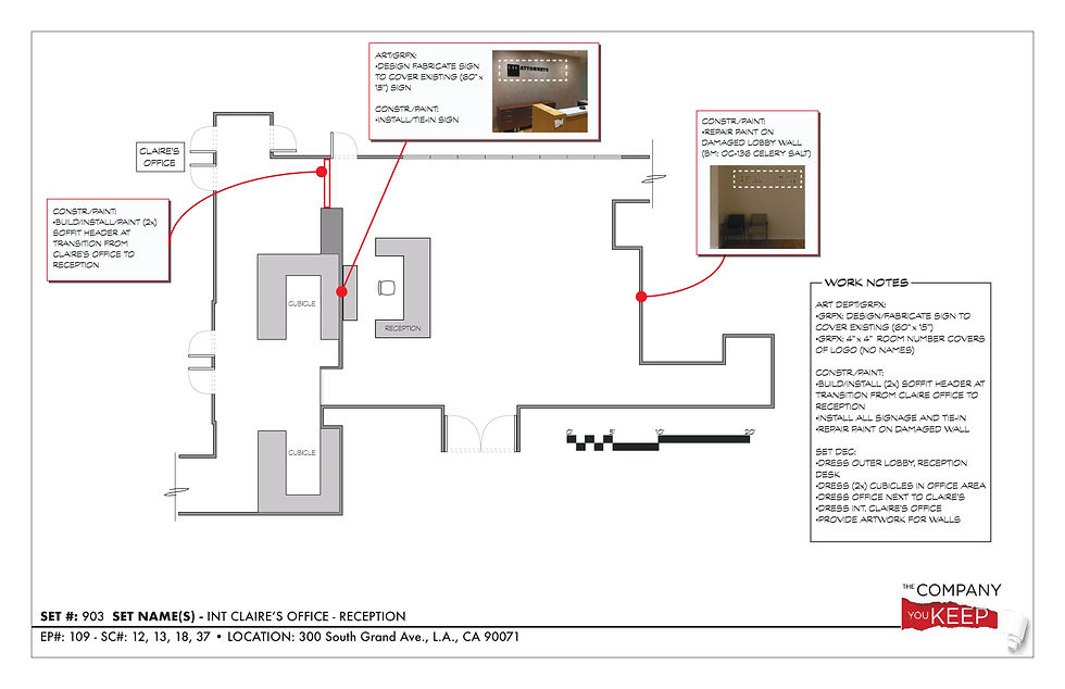 INT CLAIRE'S OFFICE - RECEPTION Work Notes