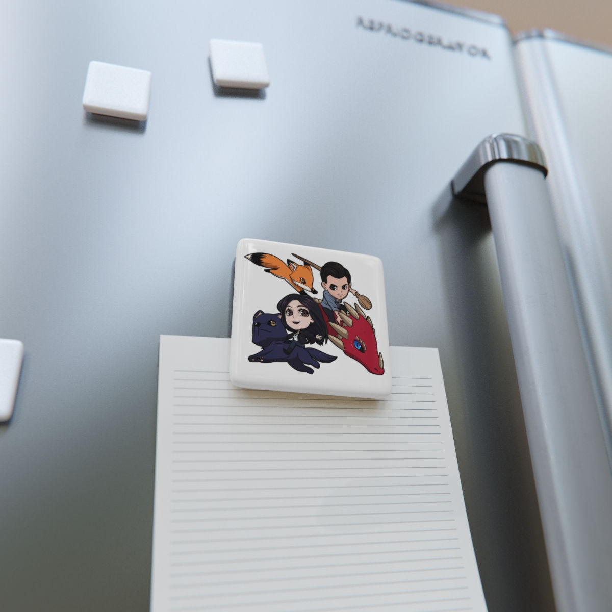 Her Royal Harem Chibi Porcelain Magnet, Square