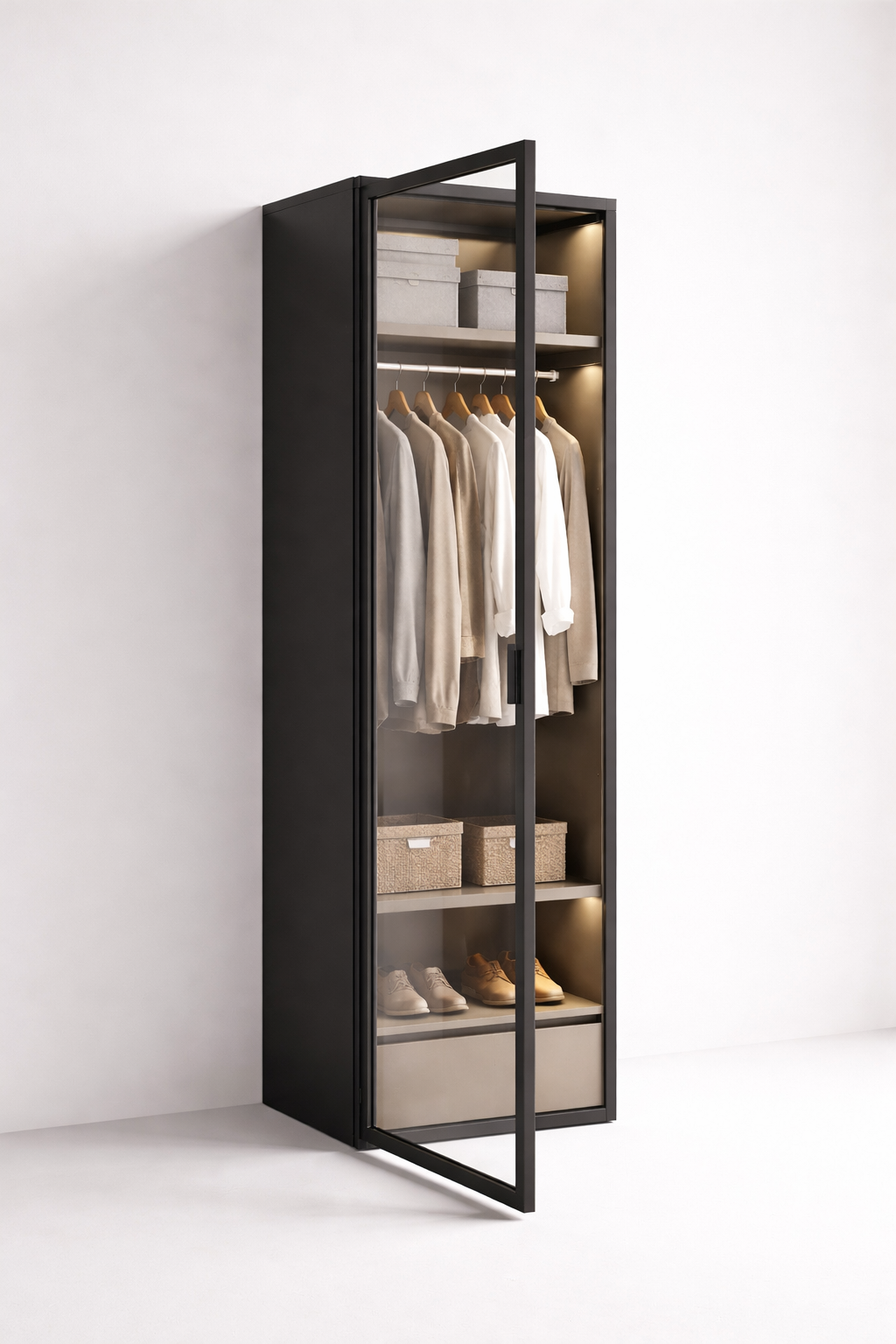 Made to Measure Glass Wardrobe Doors - Aluminium Framed
