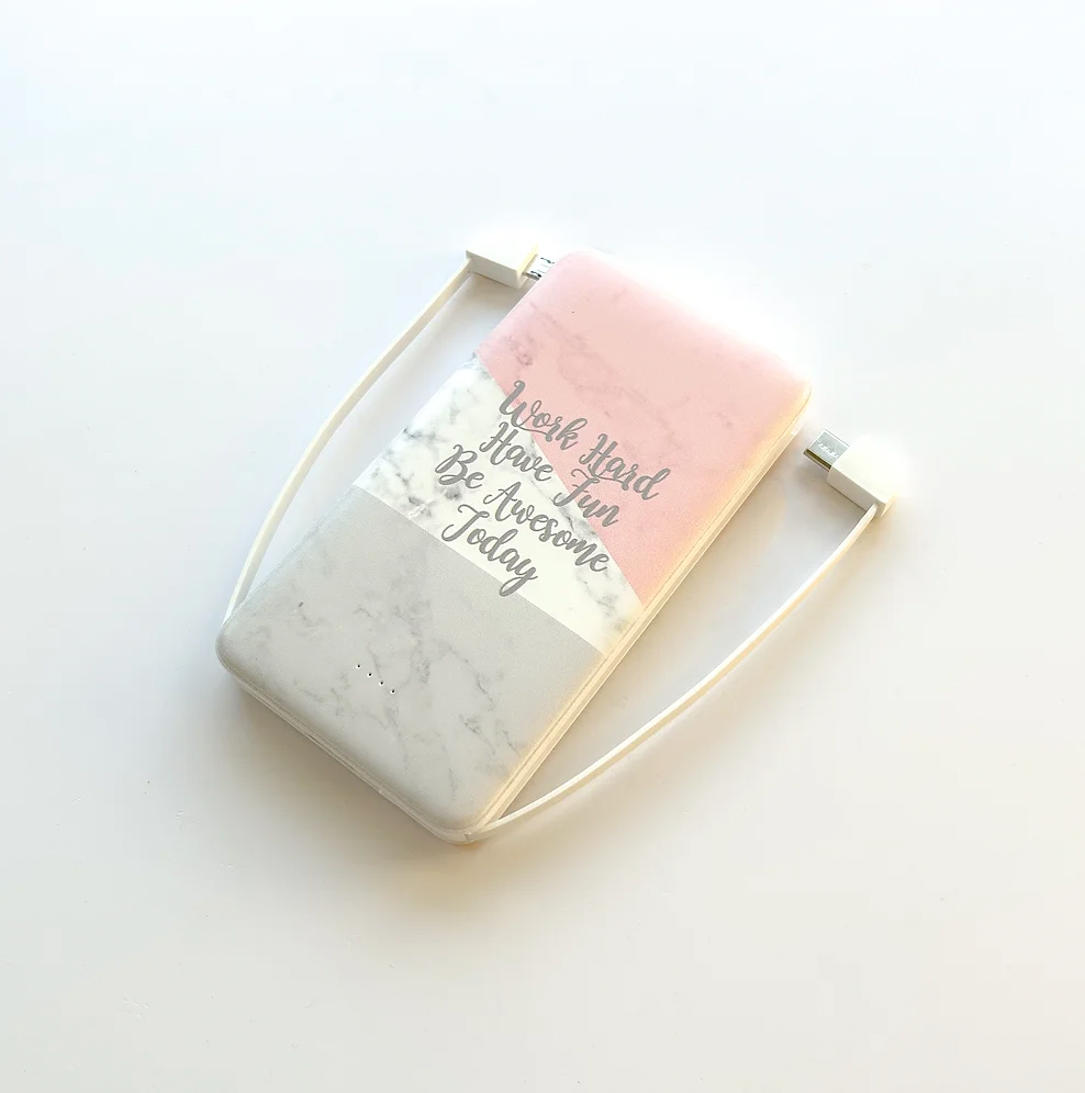 【Work Hard】內置線充電器5000mAh