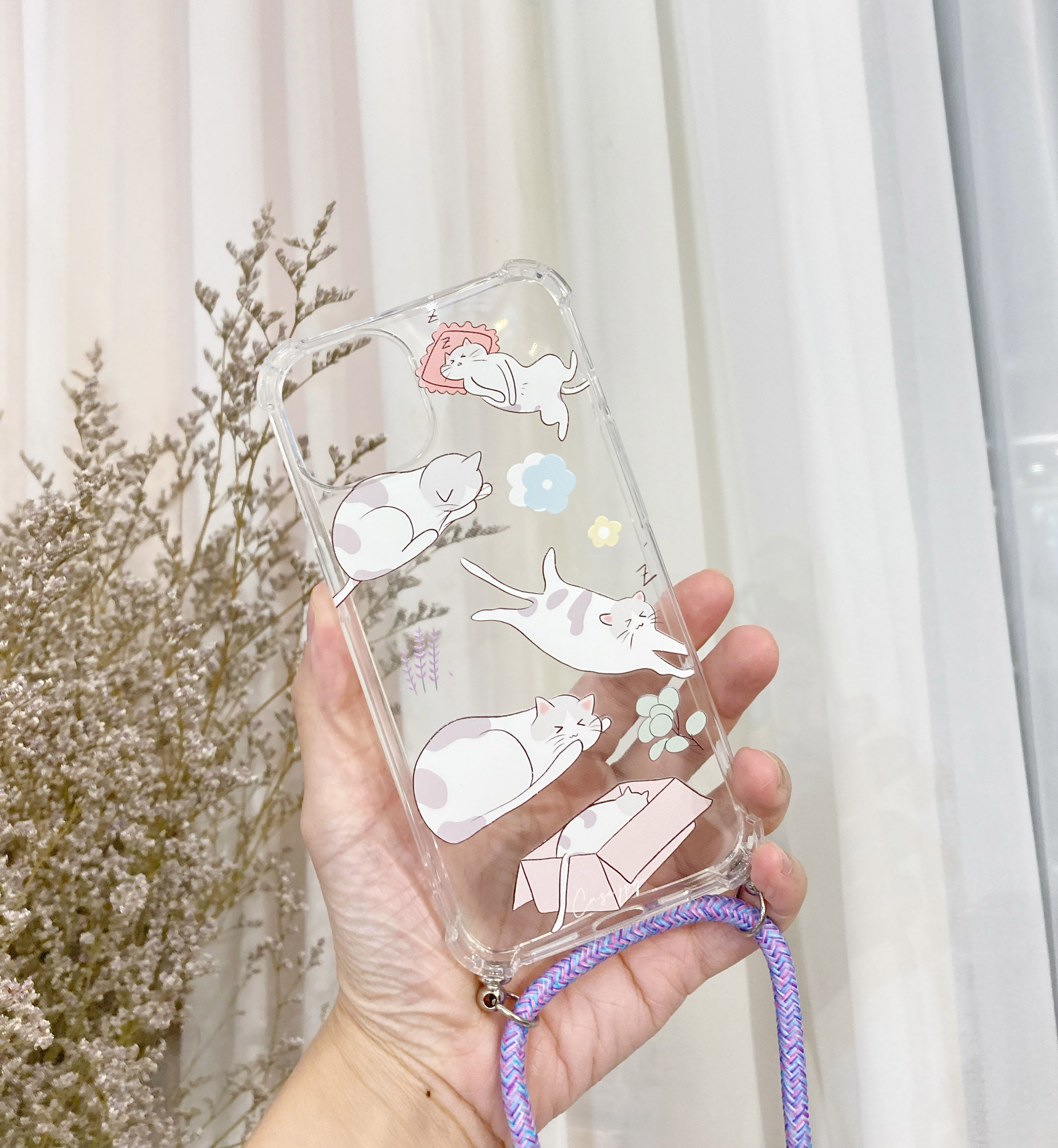 【 Lazy Cat 】掛繩電話殻