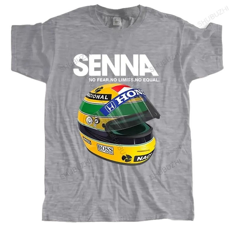 Miniatura: Camiseta Masculina Racing Ayrton Senna Helmet – Estampa Automobilismo Casual