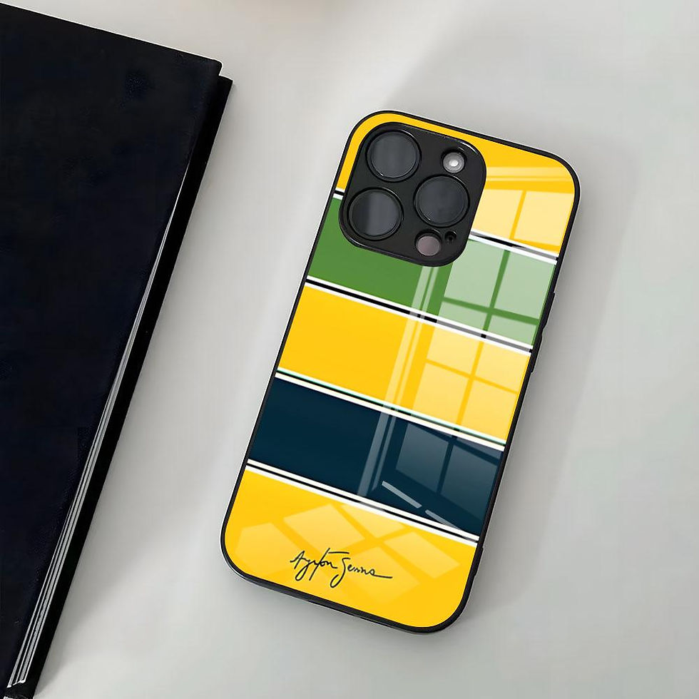 Miniatura: Capa Racing para iPhone Inspirada no Capacete do Ayrton Senna
