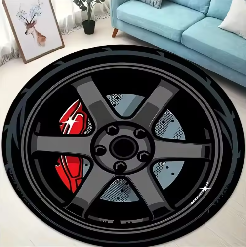 Miniatura: Tapete Redondo Automotivo Antiderrapante