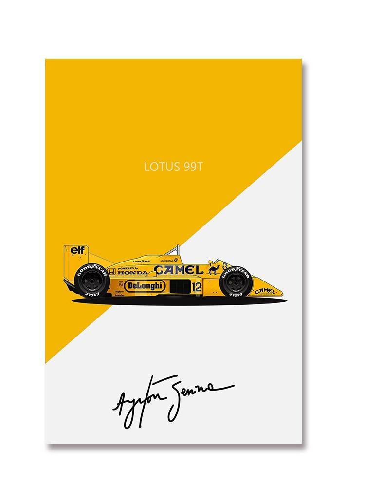 Miniatura: Pôster Ayrton Senna MP4/6 99T Fórmula 1 Decorativo