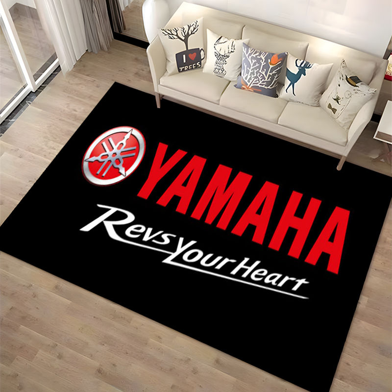 Miniatura: 3D Y-Yamaha Racing Moto Sign Carpet Rug for Playroom Bedroom Living Room Sofa Ho