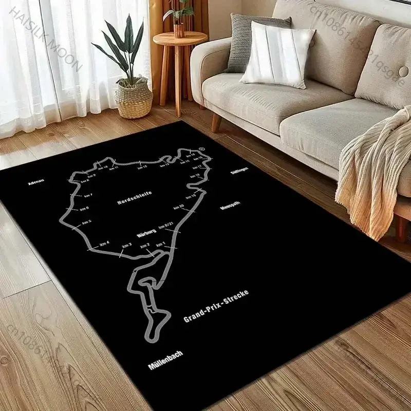 Miniatura: Tapete Decorativo Pista Racing para Sala e Quarto