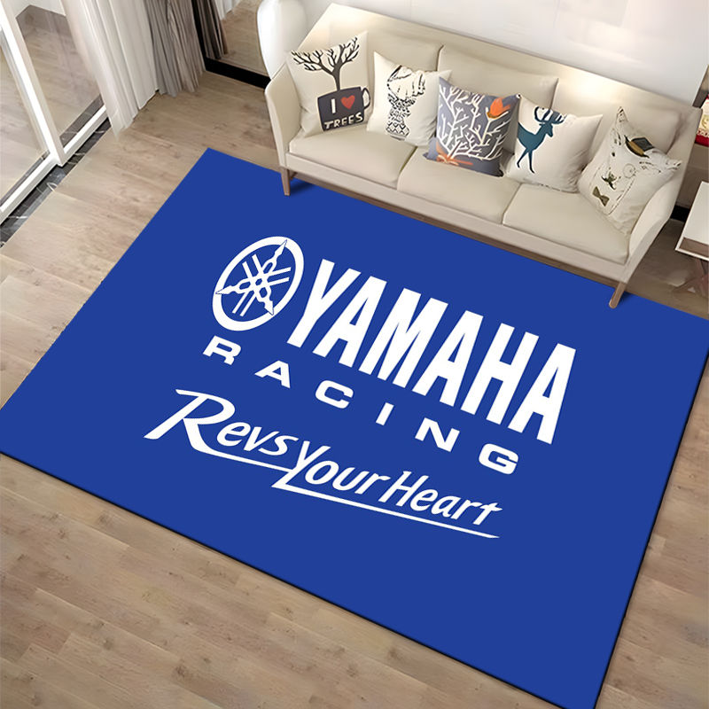 Miniatura: 3D Y-Yamaha Racing Moto Sign Carpet Rug for Playroom Bedroom Living Room Sofa Ho