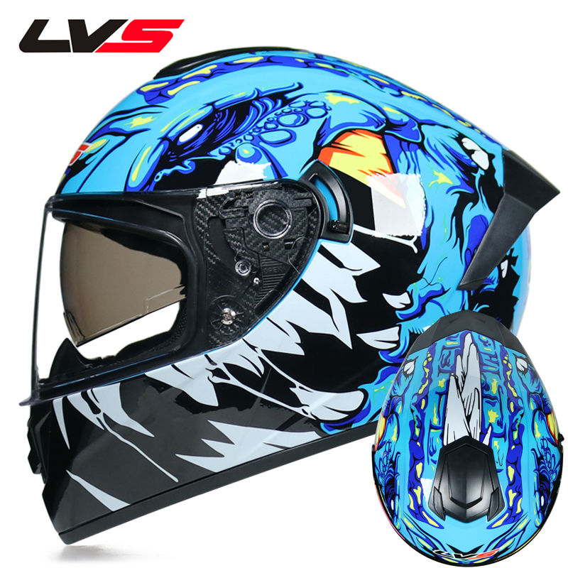 Miniatura: Capacete Racing Full Face com Viseira Dupla para Moto
