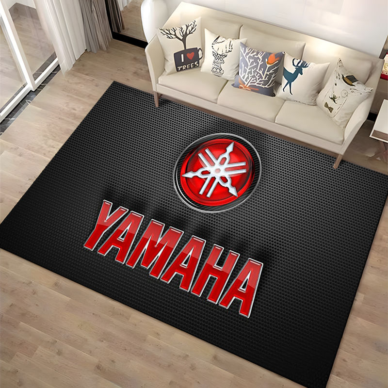 Miniatura: 3D Y-Yamaha Racing Moto Sign Carpet Rug for Playroom Bedroom Living Room Sofa Ho