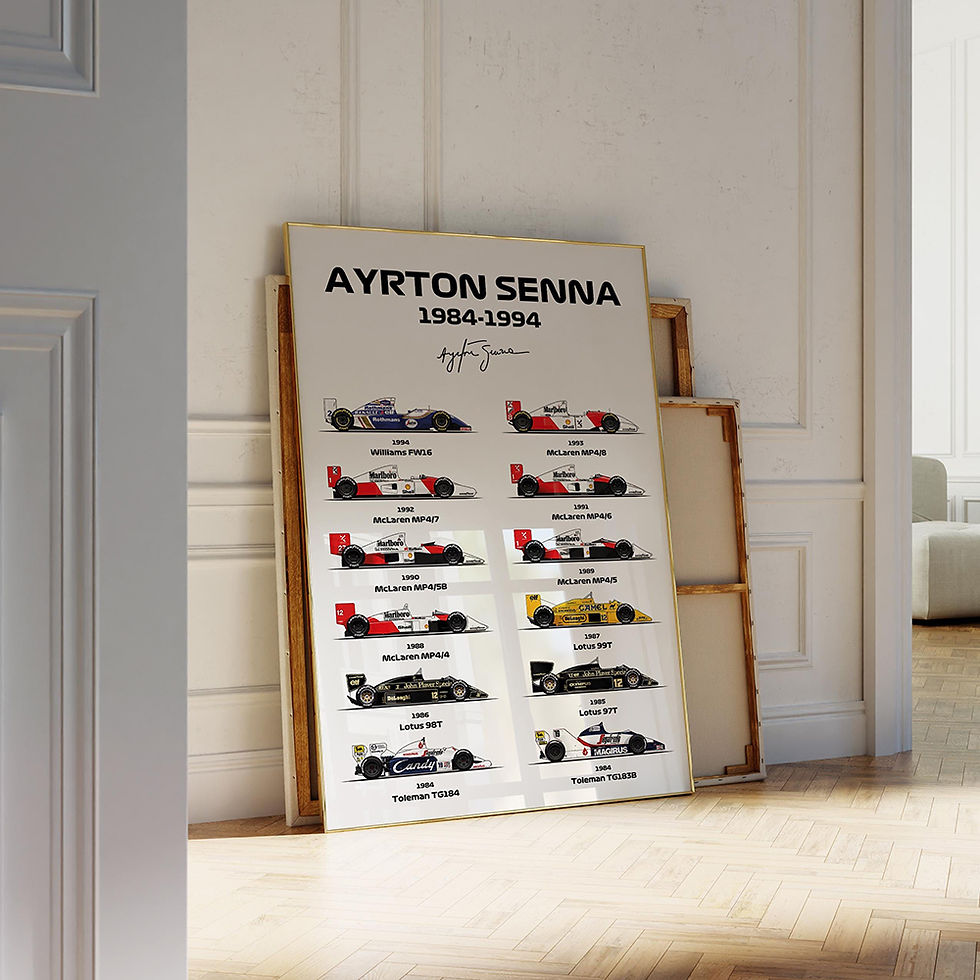 Miniatura: Quadro Vintage Racing Senna Grand Prix em Canvas