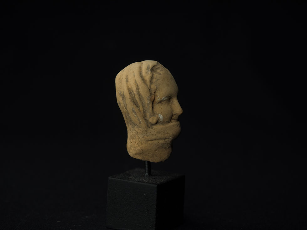 Miniature : Head of a female statuette wearing the veil