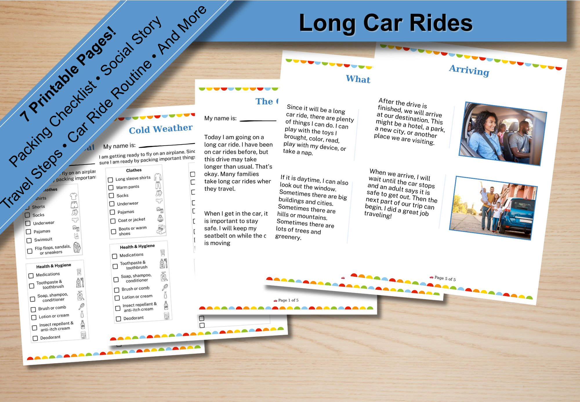 Printable Long Car Ride Kit for kids and teens with Autism