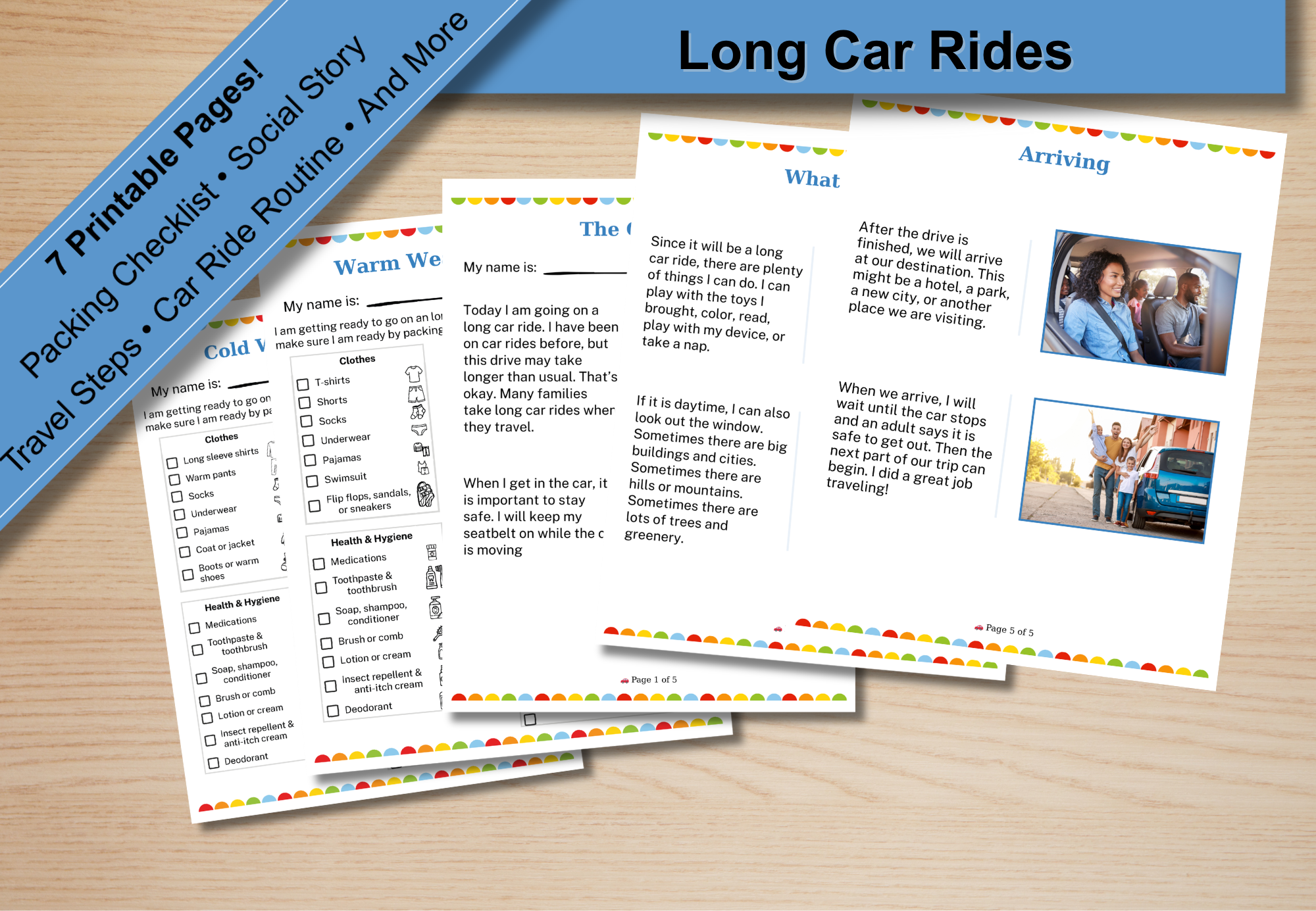 Long Car Ride Travel Kit - Printable Kit for Kids and Teens with Autism