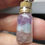 Miniature : Pendentif petite bouteille, Quartz rose, Amazonite et Améthyste