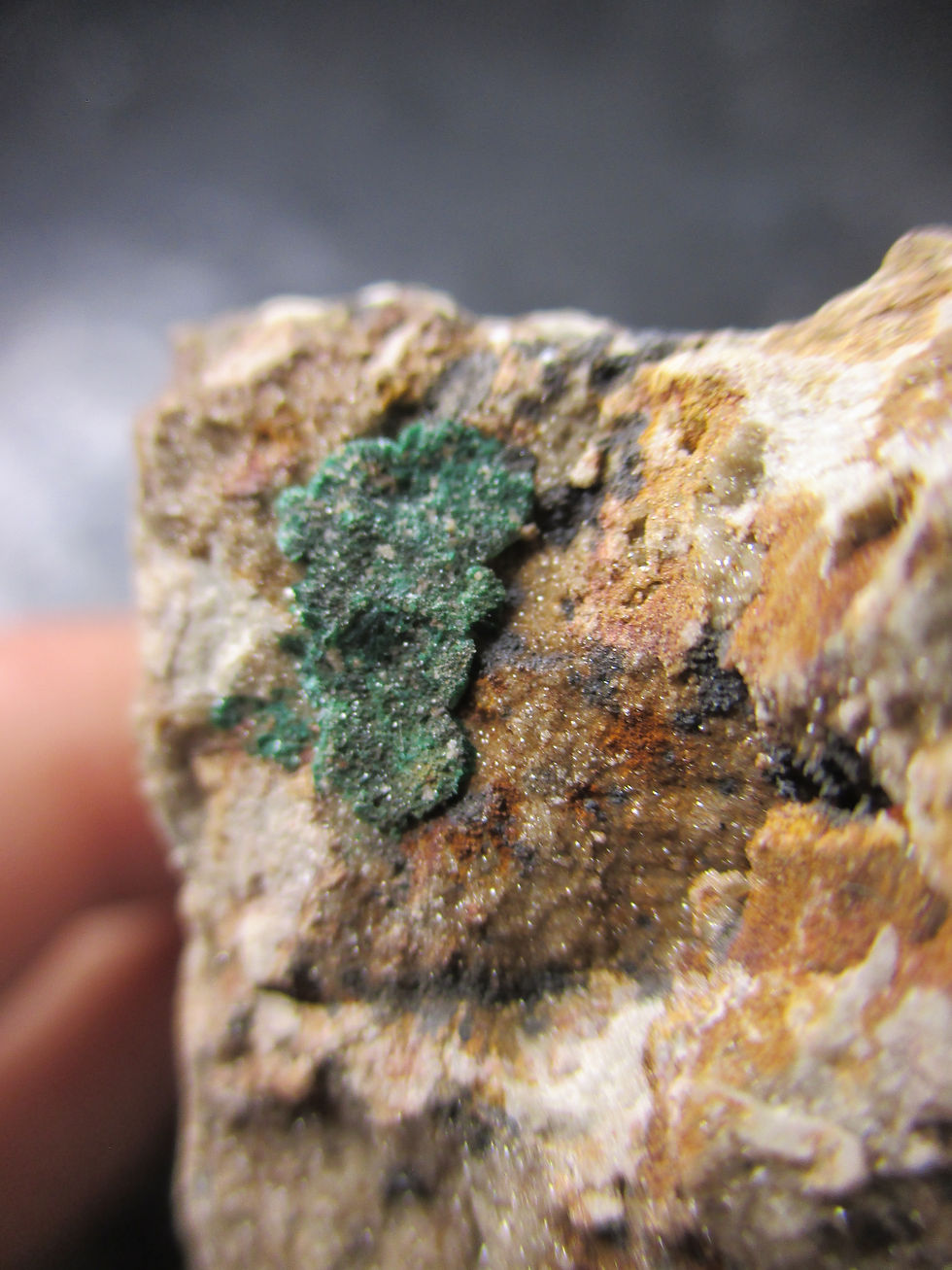 Miniature : Malachite fibreuse sur matrice, Kerrouchen, Maroc