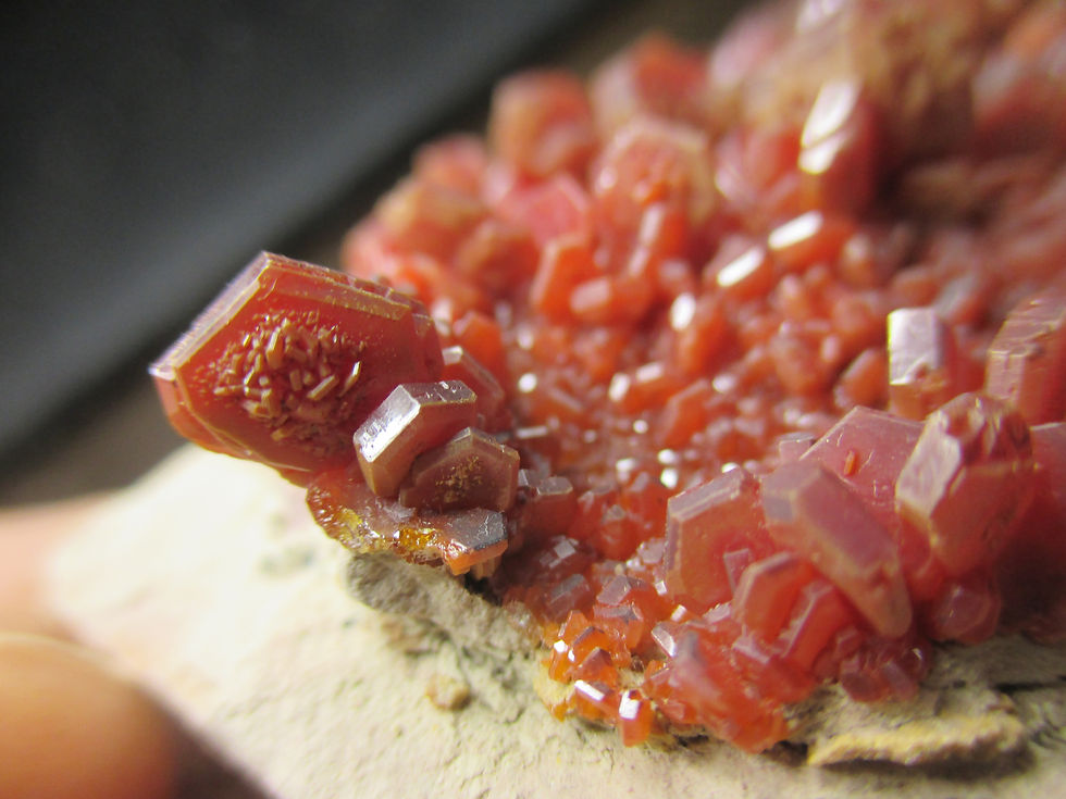Miniature : Vanadinite, Mibladen, Maroc