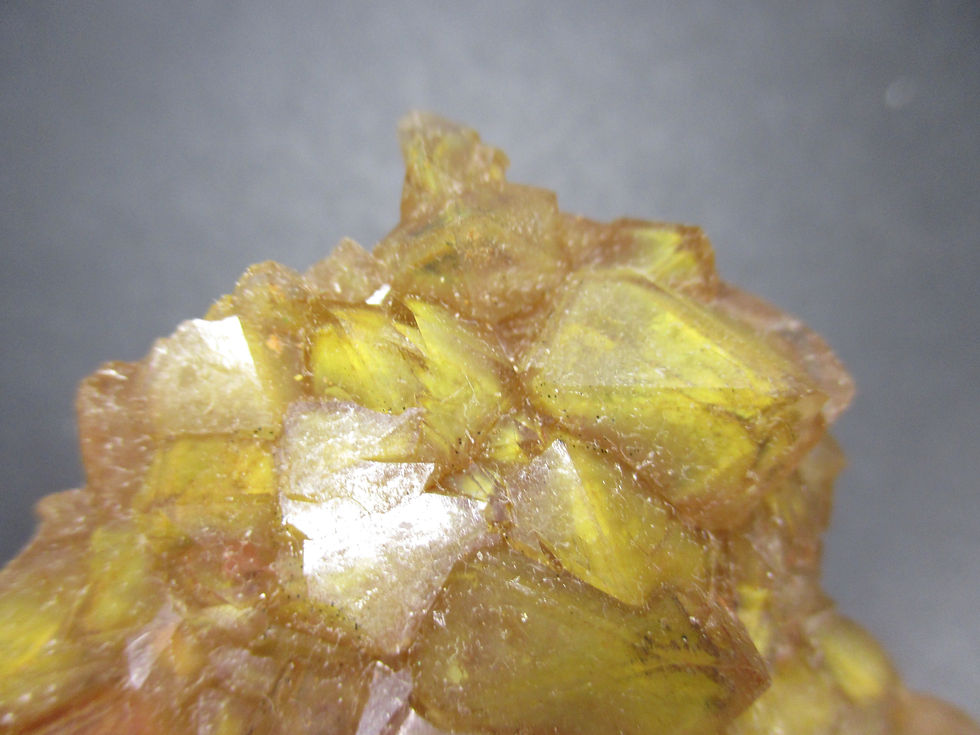 Miniature : Quartz citriné avec fantômes, Aouli, Maroc