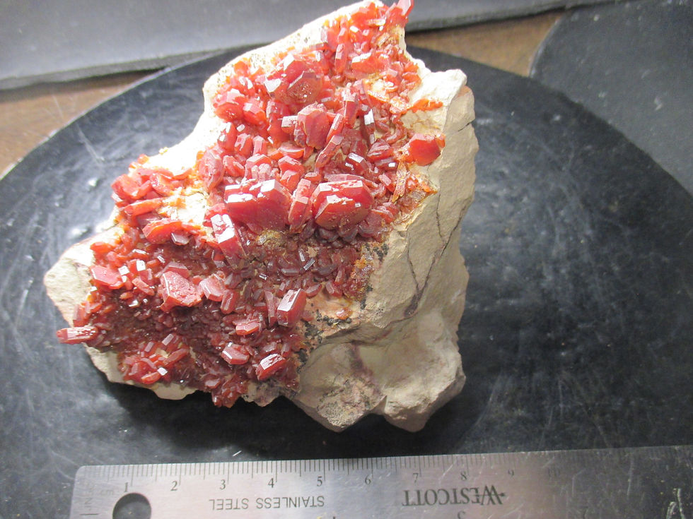 Miniature : Vanadinite, Mibladen, Maroc