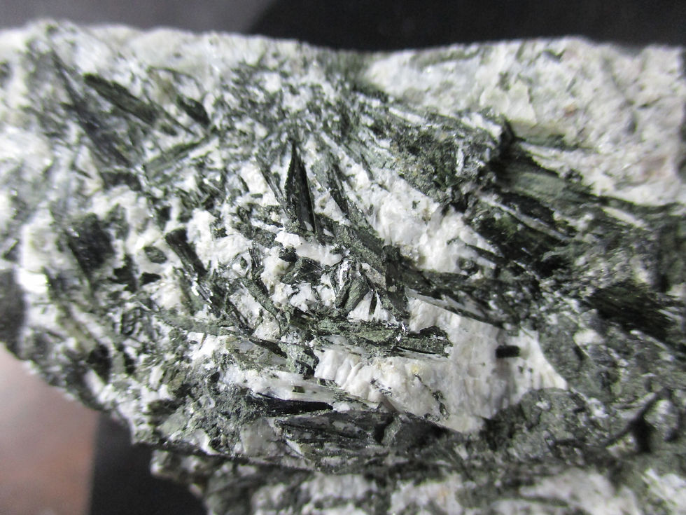 Miniature : Aegyrine et Sodalite var. Hackmanite, Mont St-Hilaire (MSH)