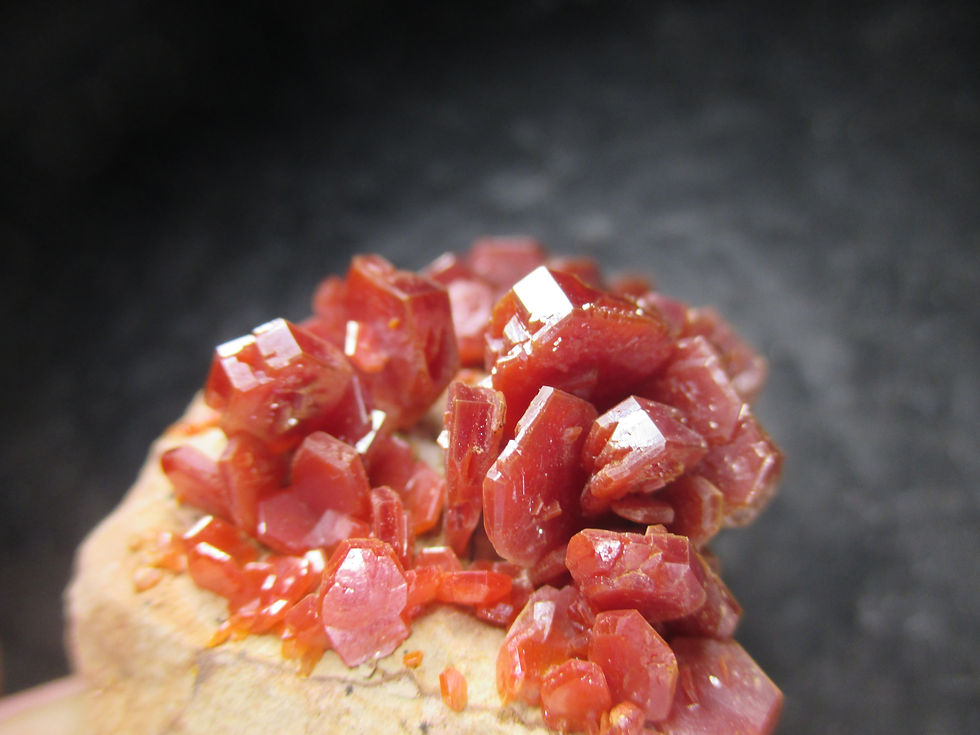 Miniature : Vanadinite, Mibladen, Maroc