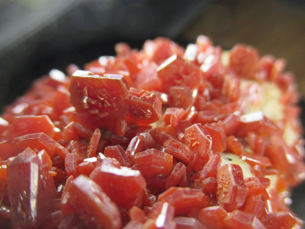 Miniature : Vanadinite, Mibladen, Maroc